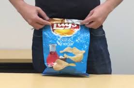 Use some origami skills on a bag of chips to keep it sealed. Crisp Bag Sealing Food Hack