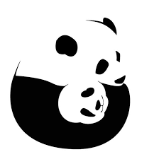 Black And White Kung Fu Panda Logo Panda Mum And Kid Logo Panda Art Panda Tattoo Panda