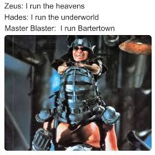 Who. Run. Bartertown? Say. Say loud. Master Blaster run Bartertown in Mad  Max Beyond Thunderdome 💪 1985 . . . #80s #80smovies #madmax #retro  #80svintage #ilovethe80s #80smemes