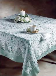 White Tablecloth Crochet Tablecloth Pattern Crochet Bedspread Pattern Crochet Table Topper