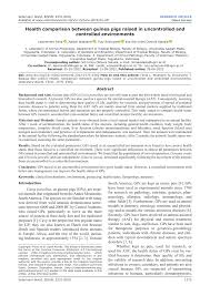PDF) Health comparison between guinea pigs raised in uncontrolled and  controlled environments