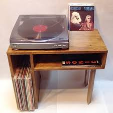 Robot Check Record Player Table Retro Bedside Tables Record Table