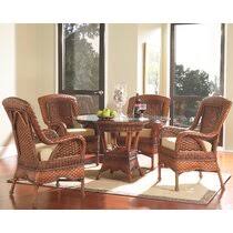 Vintage rattan dining set 5 pieces (chairs and table w/glass top) hand painted. Wicker Rattan Kitchen Dining Tables You Ll Love In 2021 Wayfair