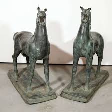 Bronze sculpture , horse statue from ancient greece, greek sculpture , hand made sculpture solid cast bronze horse influenced by geometric art. Pair Of Antique Bronze Horse Sculptures For Sale At 1stdibs