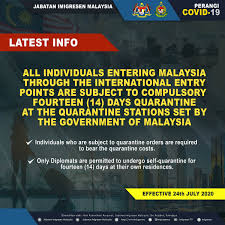 Jabatan imigresen malaysia) is a department of the malaysian federal government that provides services to malaysian citizens, permanent residents and foreign visitors. Imigresen Malaysia On Twitter All Individuals Entering Malaysia Through The International Entry Points Are Subject To Compulsory Fourteen Days Quarantine At The Quarantine Stations Set By The Government Of Malaysia Imigresen Jim