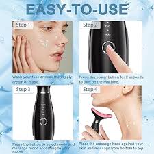 Amazon.com: Masajeador de belleza facial y cuello, dispositivo de belleza  facial y cuello de 7 colores con 3 modos de masaje, herramienta de cultivo  facial en casa para el cuidado de la