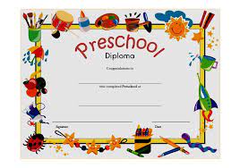 These include the graduate's name, the degree awarded to him, and all his majors and minors. Diploma Certificate For Preschool Free Printable 3 Preschool Diploma Preschool Diploma Template Graduation Certificate Template