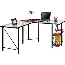 Altra Furniture Aden Corner Glass Computer Desk At Staples Glass Computer Desks L Shaped Corner Desk Altra Furniture