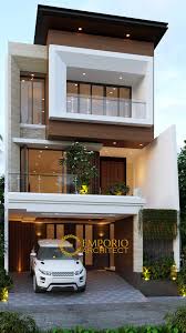 Sepintas rumah terlihat seperti kotak pos. Mr Daud Modern House 3 Floors Design Jakarta Barat