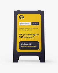 Most popular yellow icon groups Pavement Sign Outdoor Advertising Front View Present Your Design On This Mockup Simple To Change The Color O Outdoor Advertising Mockup Free Psd Mockup Psd