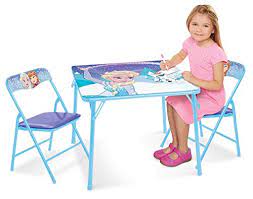Kids 3pc table & chairs set adorable children's table. Frozen Table Chairs Set Sparkle Like Magic Activity Table Import It All
