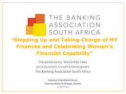 It is great to be here today with all of you, albeit virtually. Manco Presentation To International Bankers Association