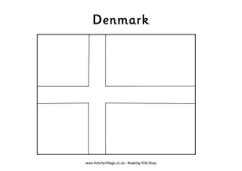 Web, sports pages, national, travel, geographic, patriotic, cartographic design elements. Denmark Flag Colouring Page Farger Flagg