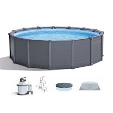 Intex 15 8 X 49 Above Ground Swimming Pool Set W Sand Filter Pump Ladder Above Ground Swimming Pools Swimming Pools Pool