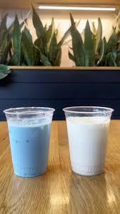 Every coffee person needs their matcha bestie.☕️🍵, Try our new Earth Day  Matcha, featuring our butterfly pea flower syrup and our toasted coconut  latte with your BFF🦋🥥