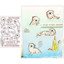 99 ($2.50/count) get it as soon as mon, aug 23. Cute Otter And Mini Fish Clear Stamps For Card Making Diy Scrapbooking Embossing Stencil Paper Crafts Cards Photo Album Decor Soft Rubber Words Stamp Have An Otterly Great Birthday Clear Stamps Stamps