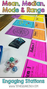 Mean Median Mode And Range Stations Creative Math Grade 6 Math Middle School Math