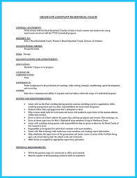 Captivating Thing For Perfect And Acceptable Basketball Coach Resume