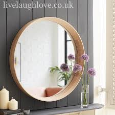 Order online with free mainland uk delivery. Large Round Deep Framed Oak Wall Mirror Live Laugh Love