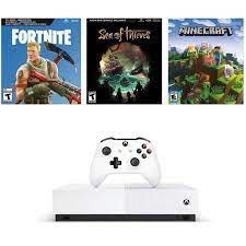 Microsoft Xbox One S 1tb All Digital Edition 3 Game Bundle Disc Free Gaming White Njp 00050 Walmart Com Xbox One S 1tb Xbox One S Xbox One