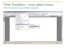 With some minor exceptions, these instructions also apply to word 2000 and 2002 (yes, some users still word 2003 customize dialog showing new. Print Templates Some Spiney Issues Ppt Download