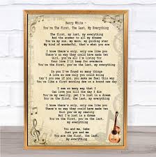 Explore our collection of motivational and famous quotes by authors you know and love. Amazon Com You Re The First The Last My Everything Song Lyric Quote Print Office Products
