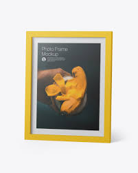 Download Matte Photo Frame Mockup In Stationery Mockups On Yellow Images Object Mockups PSD Mockup Templates