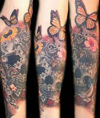 I Love The Addition Of Color Mixed With The Grey Scale I Want This Omg Sleeve Tattoos Sleeve Tattoos For Women Girls With Sleeve Tattoos