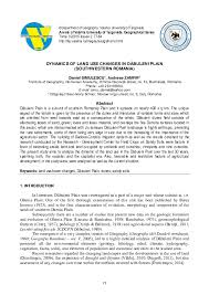 1/2000 din 11 ianuarie 2000 pentru reconstituirea dreptului de proprietate asupra terenurilor agricole i celor forestiere act de bază : Dynamics Of Land Use Changes In DÄbuleni Plain Southwestern Romania Andreea Zamfir And Daniel Simulescu Academia Edu