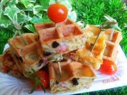 Gaufre Salee Lardons Tomate Olive Pour L Aperitif Recette Gaufres Salees Recette Gaufre