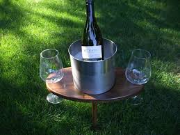 Outdoor Ice Bucket Table With Table Short Http Monpts Com Outdoor Ice Bucket Table For Your Outdoor Parties Outdoor Wine Table Wine Table Wine Picnic