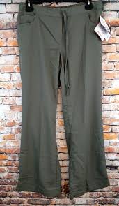 Greys Anatomy Scrubs Olive Green Small Petite 4232p 5 Pocket Drawstring Elastic Ebay Greys Anatomy Scrubs Flare Leg Pants Fashion