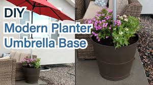 Patio umbrella base the perfect durable addition to your patio, deck or pool side. Modern Planter Umbrella Base Stand Diy Youtube