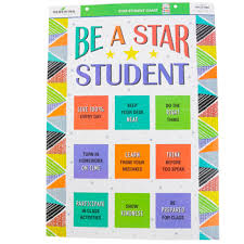 renewing minds be a star student motivational chart 17 x