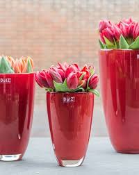 Modern ceramic vase artificial flower vase for home decor. Flower Vases Red Flowerfeldt Red Flower Vase Of Thick Glass Flowerfeldt