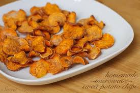 Easy Homemade Microwave Sweet Potato Chips Sweet Anna S Recipe Microwave Sweet Potato Chips Microwave Sweet Potato Sweet Potato Chips