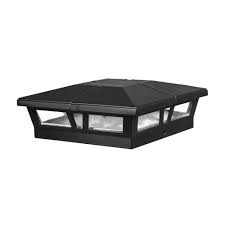 Black Integrated Led Solar Post Deck Cap 6x6 Aluminum Cambridge 2 Pack Solar Post Caps Fence Post Caps Solar Post Lights