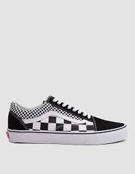 Black And White Checker Old Skool Sneaker In Black White Checker Sneakers Vans Vans Old Skool