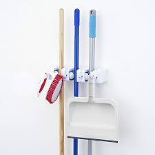 Maybe you would like to learn more about one of these? Amazon Com Superio Mop And Broom Holder Wall Mount White Garden Tool Organizer 3 Slots And 4 Hooks Home Garage Tools Home Improvement
