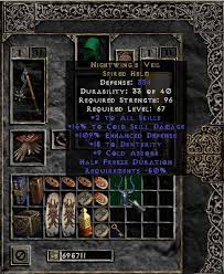 Call it beginner's luck but my first ever nightwing veil dropped from  pindle today, a rather high roll : r/diablo2