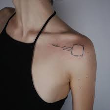 Minimalist Ornament On A Shoulder By Hala Chaya Minimal Tattoo Minimalist Tattoo Collar Bone Minimalist Tattoo