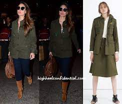 Olive Jacket Airport Style Celebrity Style