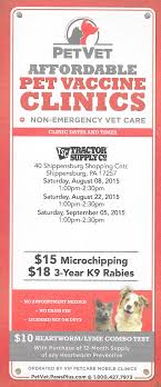 To find a clinic and book your appointment click here. Tractor Supply Affordable Pet Vaccine Clinics Ship Saves