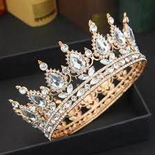 Vintage Queen King Wedding Tiara Crown Bridal Vintage Crystal Etsy Head Jewelry Crystal Tiaras Crystal Accessories