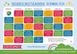 December 2020 calendar services with usa holidays online. Do Good December Kindness Calendar