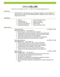 Best Film Crew Resume Example Livecareer