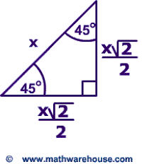 By why do we need them if we have the pythagorean theorem for finding side lengths of a right triangle? Special Right Triangles Formulas 30 60 90 And 45 45 90 Special Right Triangles Examples Pictures And Practice Problems
