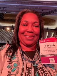 New member(!) Takiyah Lewis at RI Convention Singapore with PDG Jeff  Michelman and T.L.'s mother, Vaseal Montgomery of the Rotary Club of  Jacksonville, second ever Rotary Club.