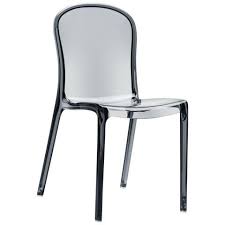 Outdoor Dining Chairs Compamia Victoria Polycarbonate Modern Dining Chair Transparent Gray Set Of Bistro Chairs Outdoor Dining Chairs Stacking Dining Chair