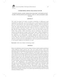 Pdf Cybercrime Among Malaysian Youth